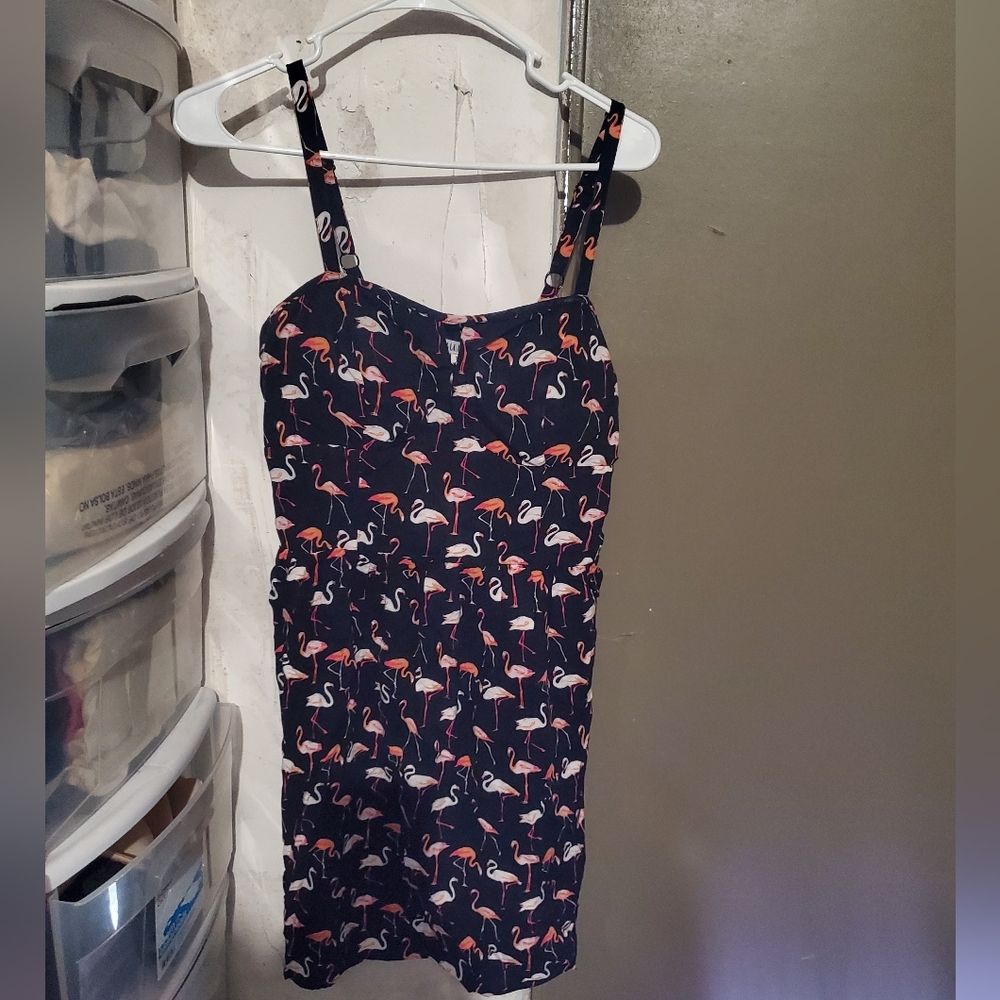 AUW Flamingo Print Dress XL